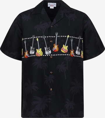 Coupe regular Chemise 'E-Gitarre Brustdruck' Pacific Legend en noir : devant