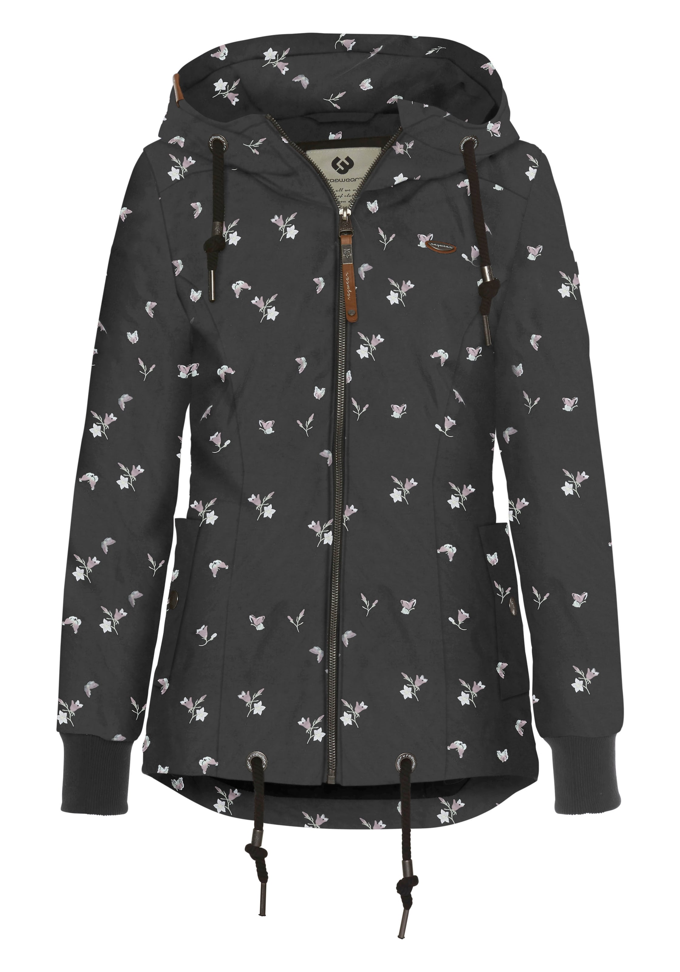 Ragwear Performance Jacket in Black: front