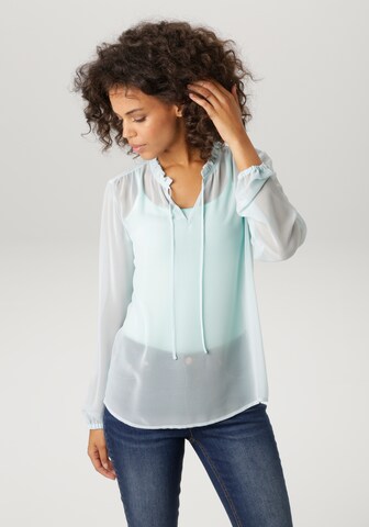 Aniston CASUAL Blouse in Blue: front