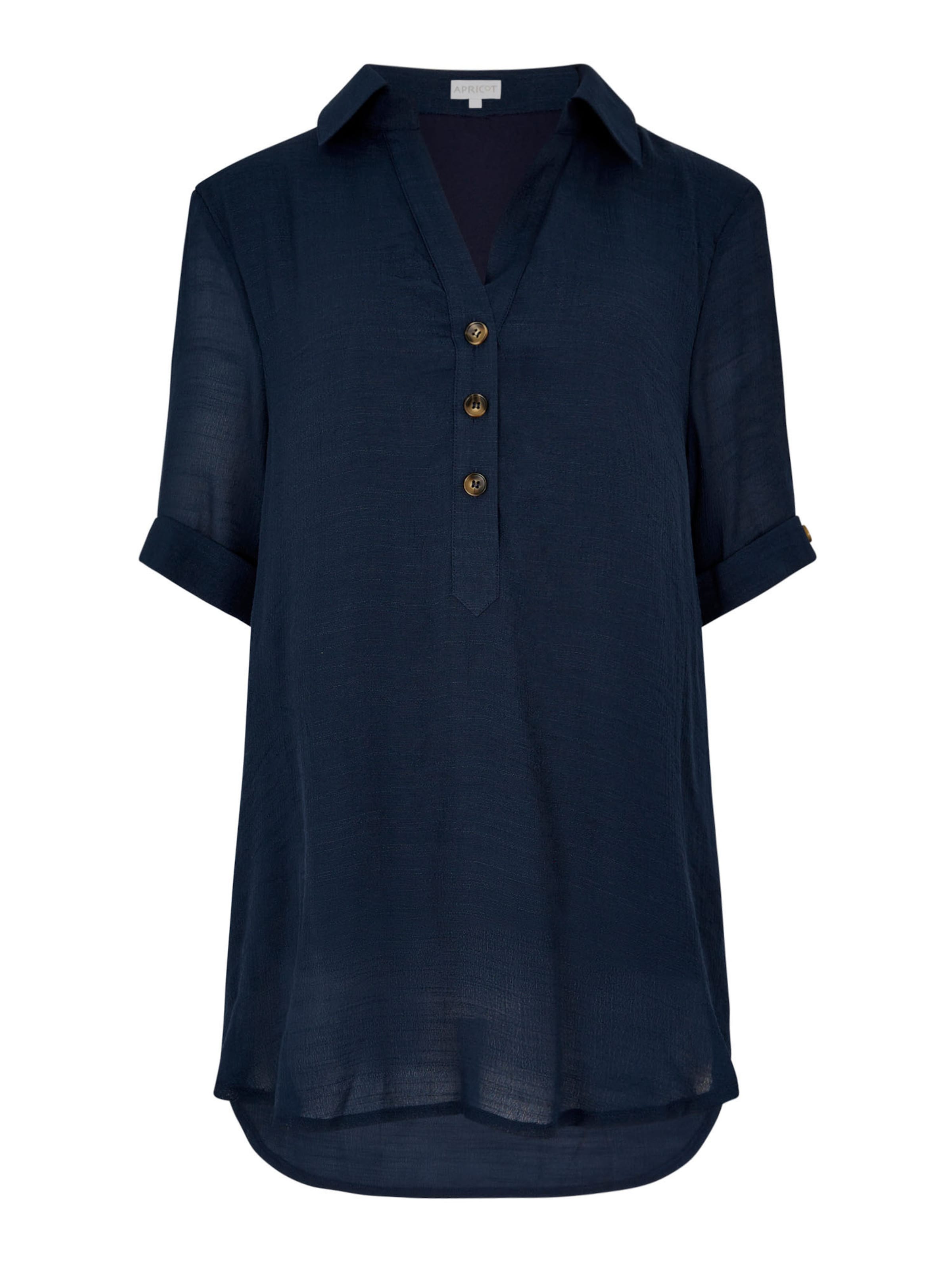 Apricot Bluse in Blau: Vorderseite