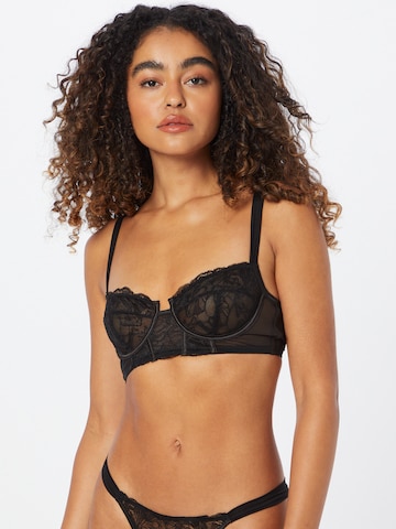 Women' Secret Balconette Bra in Black: front