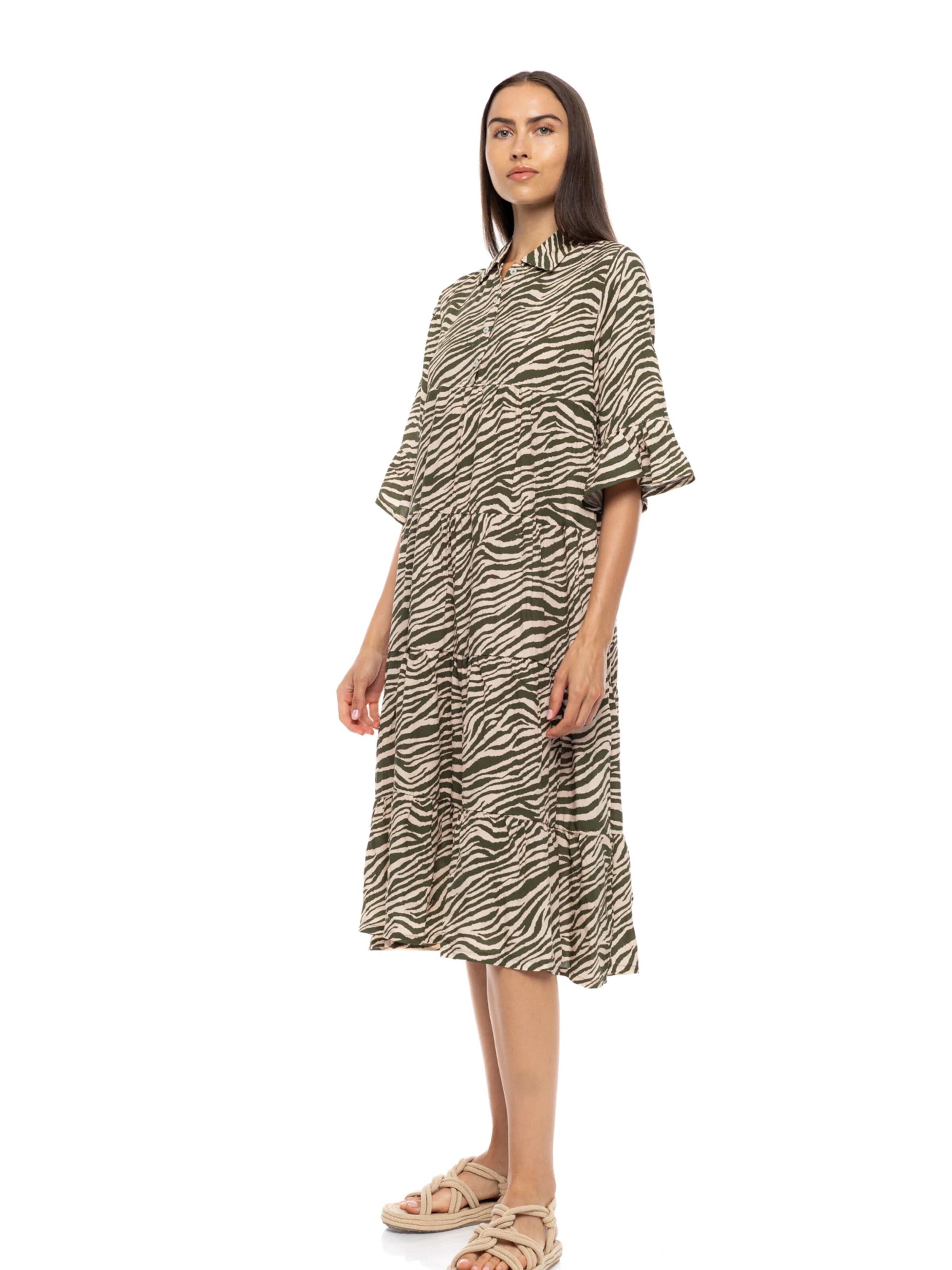 Pink Label Zomerjurk in Groen