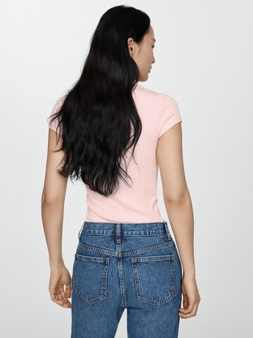 T-shirt 'BESTI' MANGO en rose