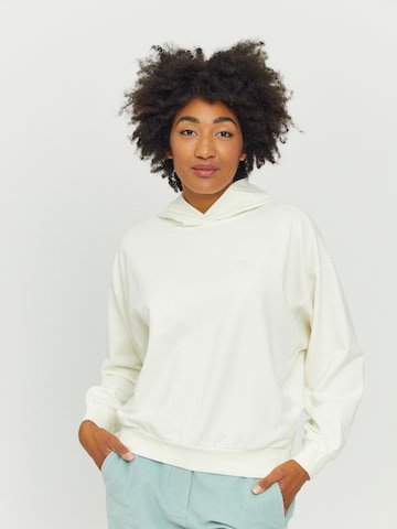 mazine Sweatshirt ' Donely Hoodie ' in White: front