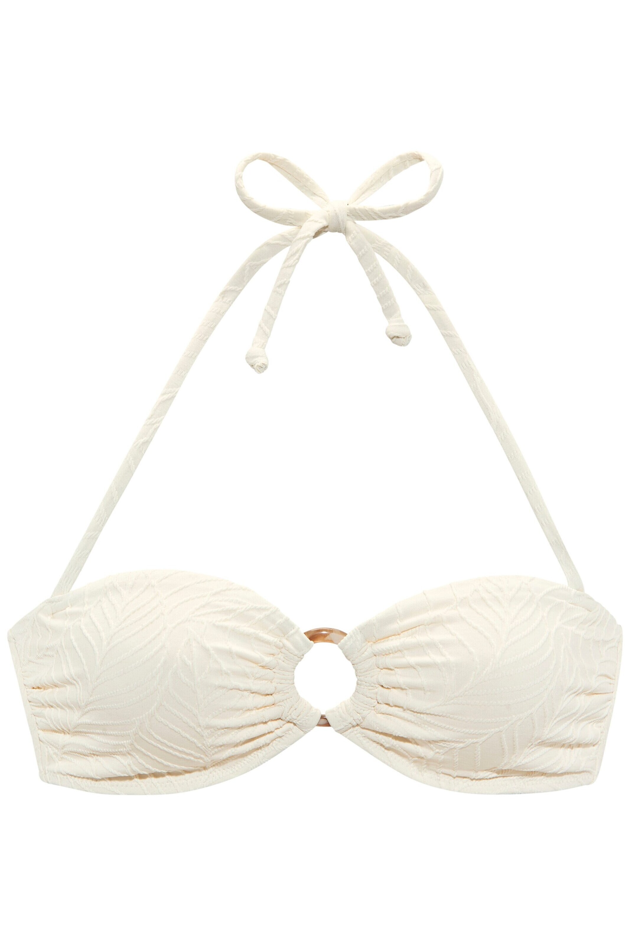 LASCANA Bandeau Bikinitop in Weiß: Vorderseite