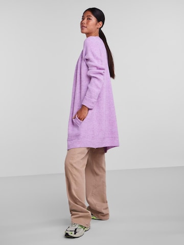 PIECES Knit Cardigan 'Ellen' in Purple