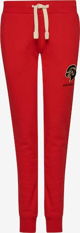 Pantalon 'Vintage Collegiate' Superdry en rouge : devant