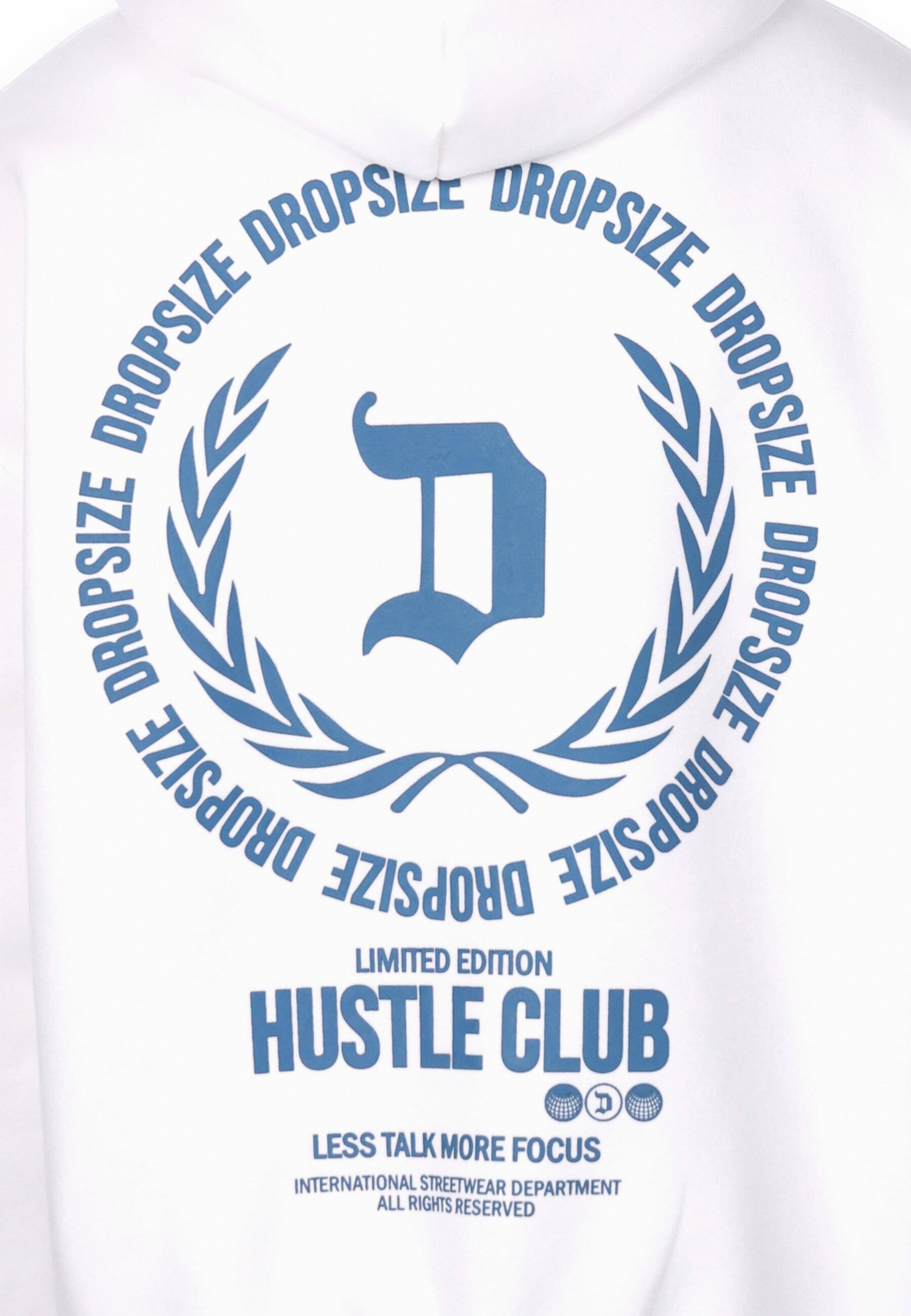 Dropsize Mikina 'Hustle Club' – bílá