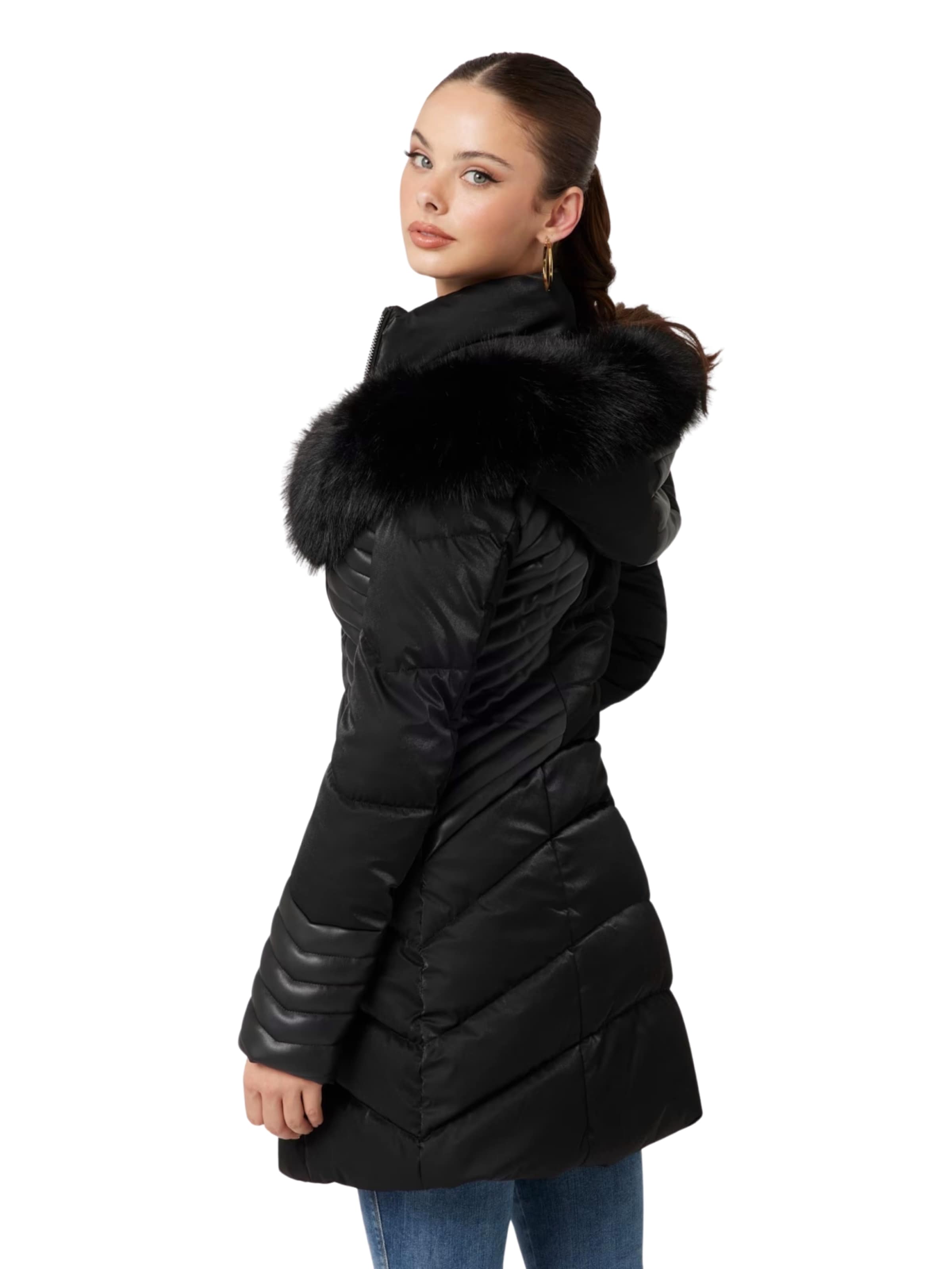 GUESS - Sobretudo de inverno 'NEW OXANA' em preto