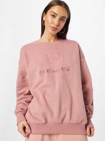 River Island Sweatshirt 'COUNTRY CLUB' in Pink: front