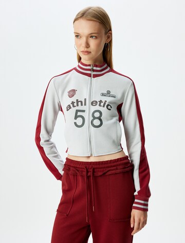 Koton Sweatjacke in Weiß: Vorderseite