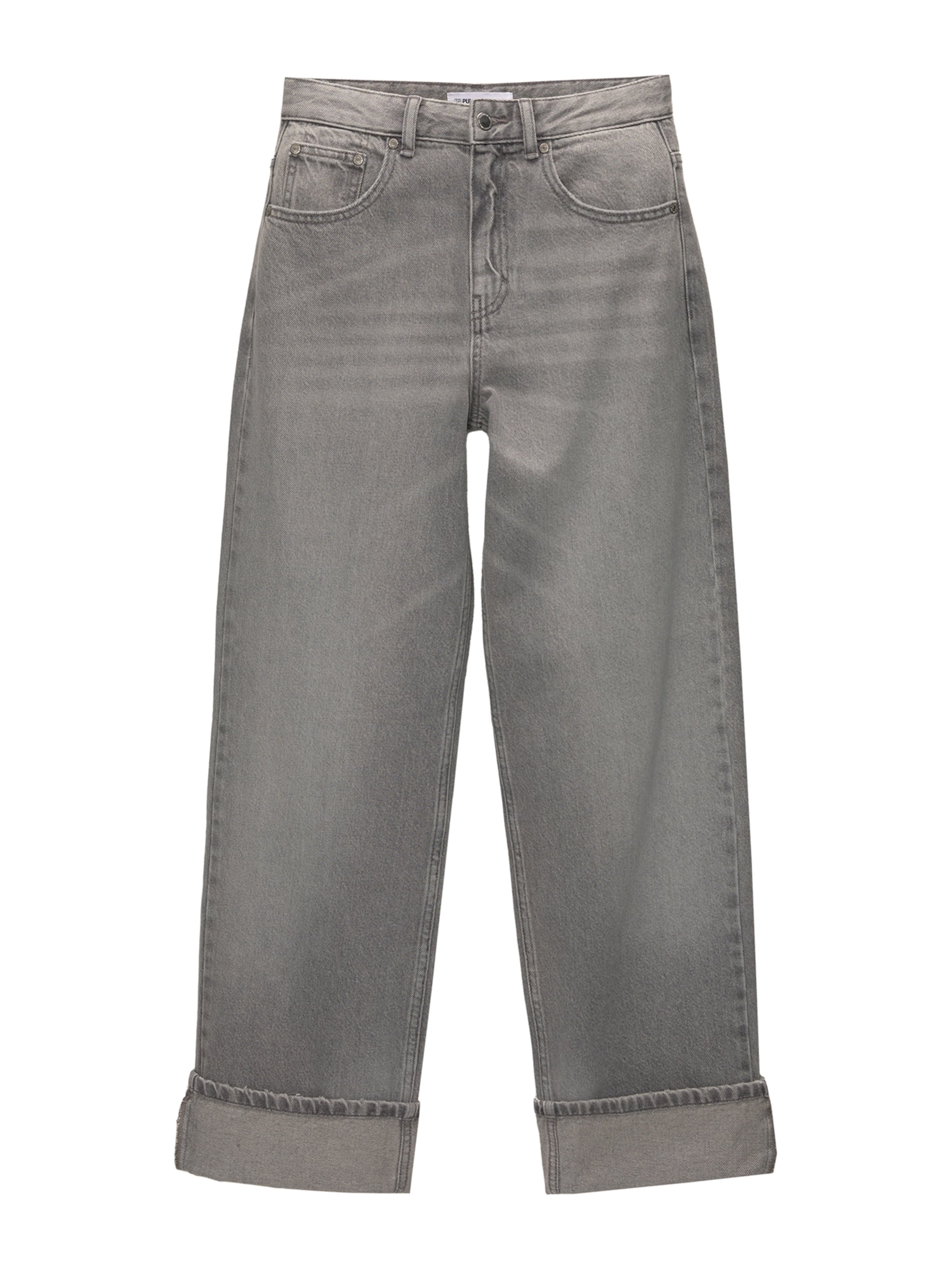 Pull&Bear Voľný strih Džínsy - Sivá: predná strana