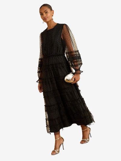 Rochie love & roses pe negru, Vizualizare produs