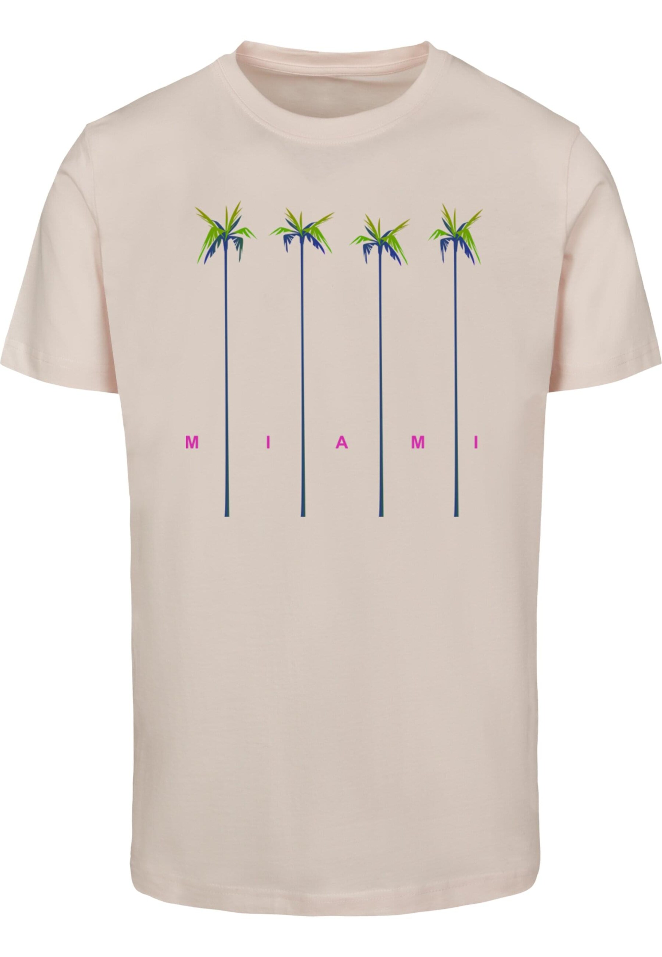T-Shirt 'Miami Palms' MT Men en rose : devant