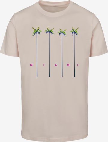 MT Men T-Shirt 'Miami Palms' in Pink: Vorderseite