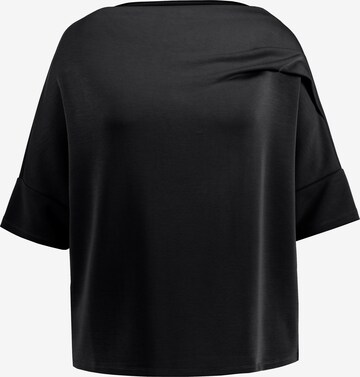 Sweat-shirt Ulla Popken en noir : devant