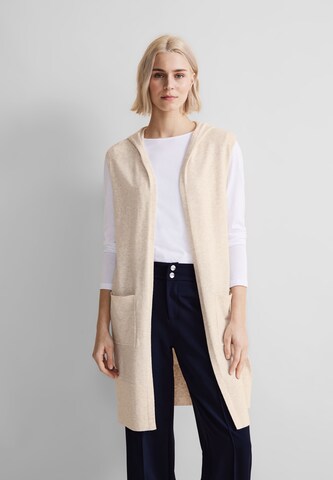 STREET ONE Knitted vest in Beige: front