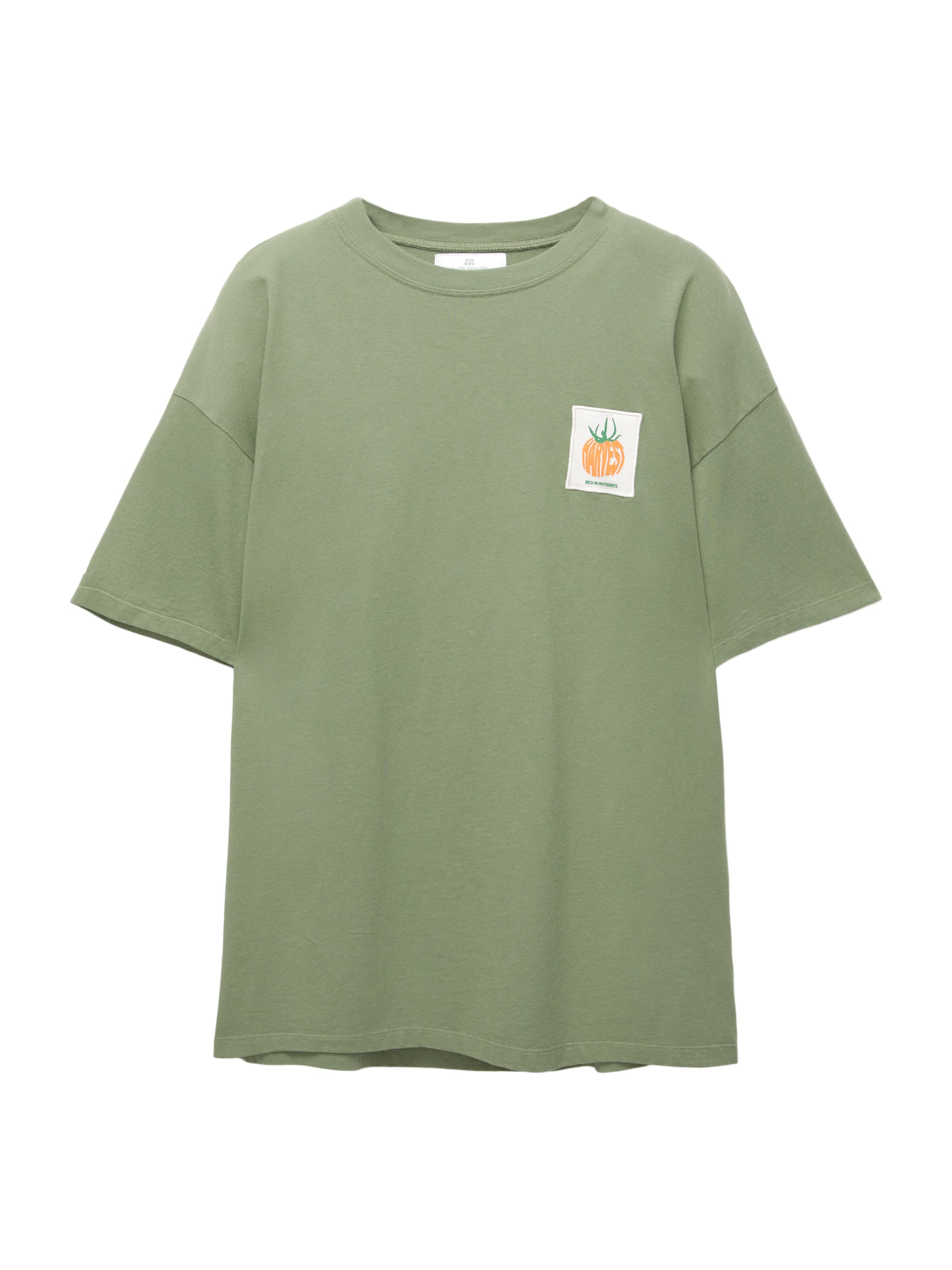 Pull&Bear Tričko – zelená: přední strana