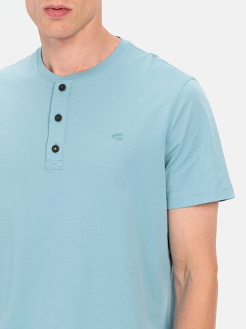 CAMEL ACTIVE Kurzarm Henley in Blau