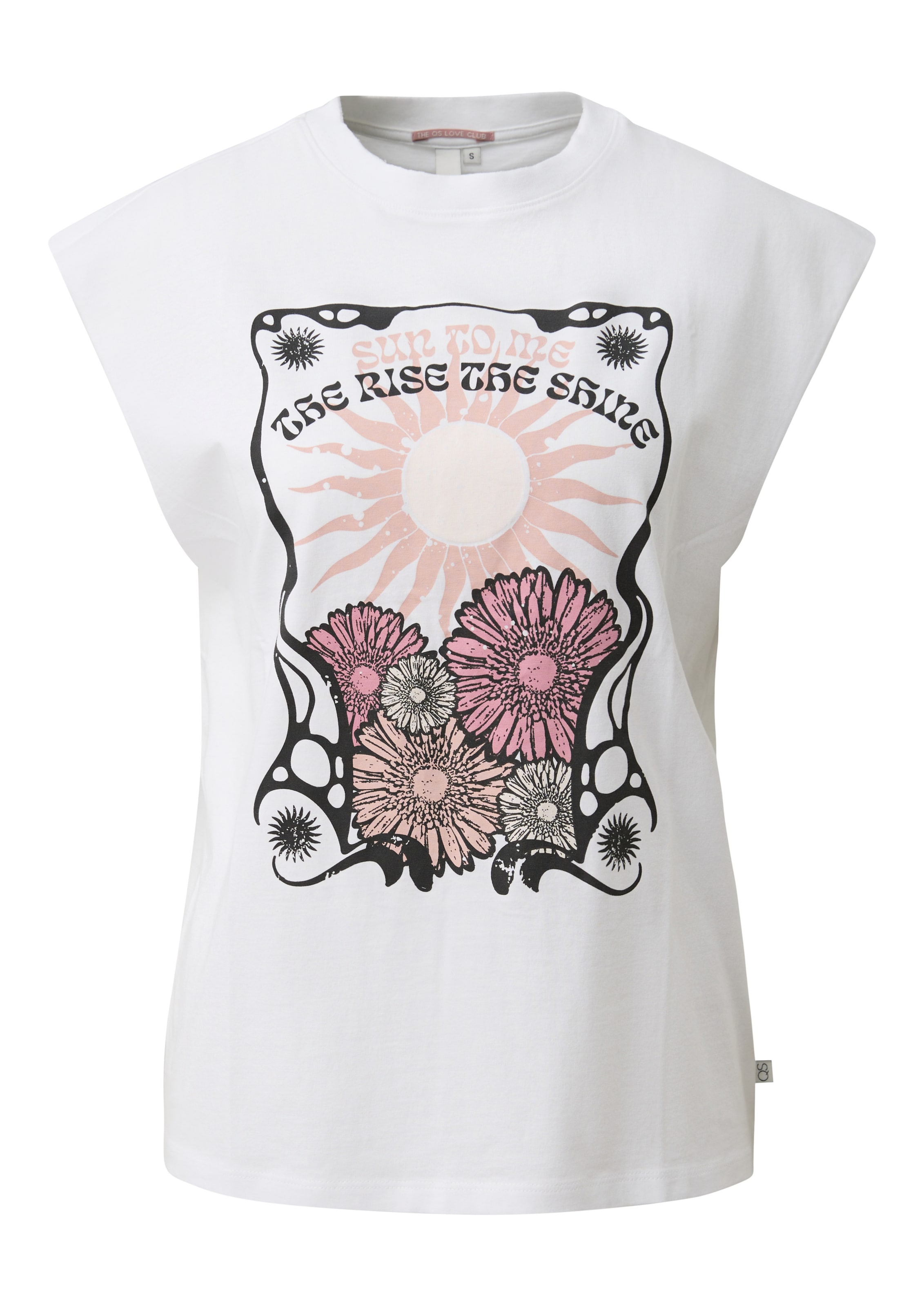 T-shirt QS en blanc : devant