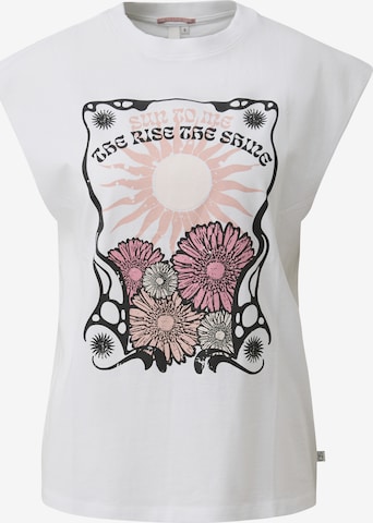 T-shirt QS en blanc : devant