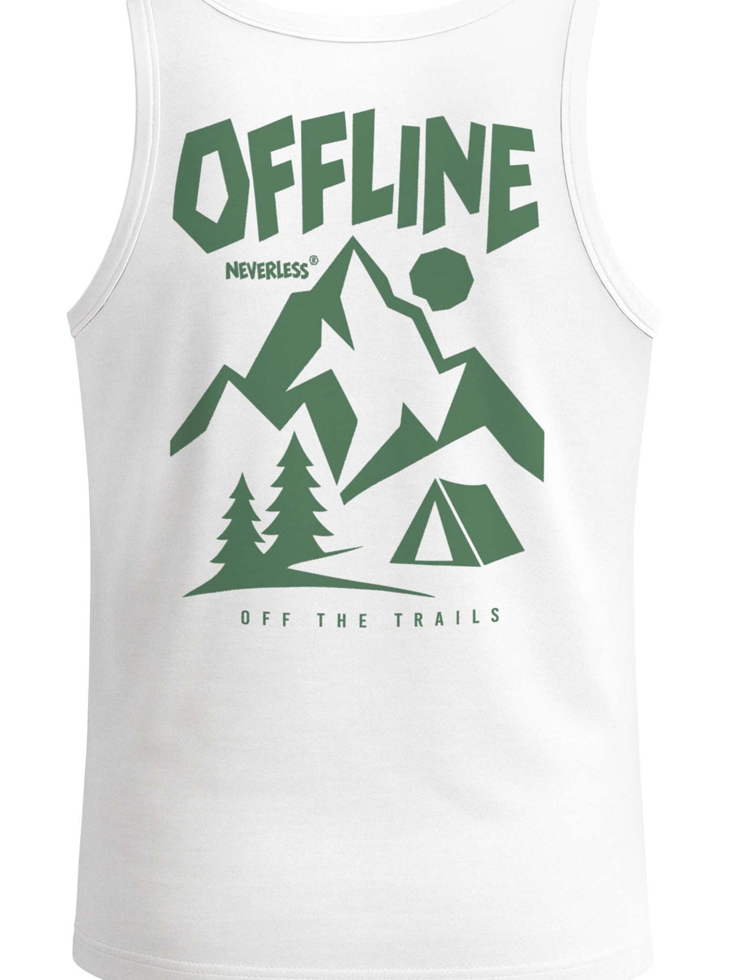 Neverless Shirt 'Offline off the trails' in White