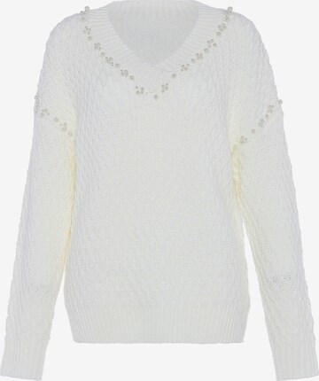 faina Sweater in White: front