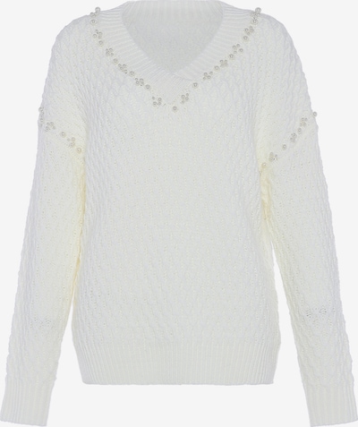 faina Pull-over en blanc perle / blanc cassé, Vue avec produit