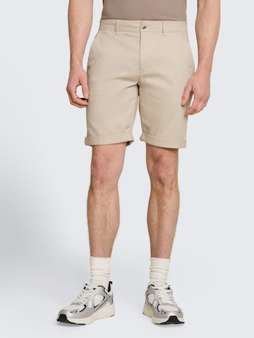 Regular Pantalon chino TOM TAILOR en marron : devant