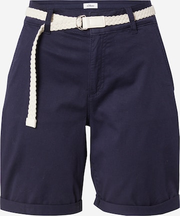 s.Oliver Regular Chino in Blauw: voorkant
