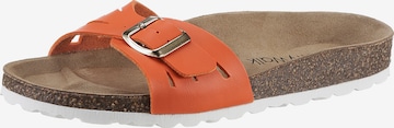 CITY WALK Mules in Orange: front