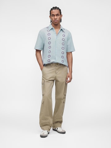 HOLLISTER Классический крой Рубашка в Синий