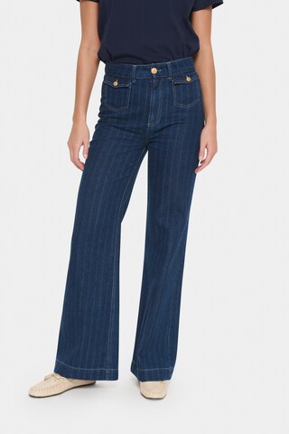 SAINT TROPEZ Flared Jeans 'OshanaSZ' in Blauw: voorkant