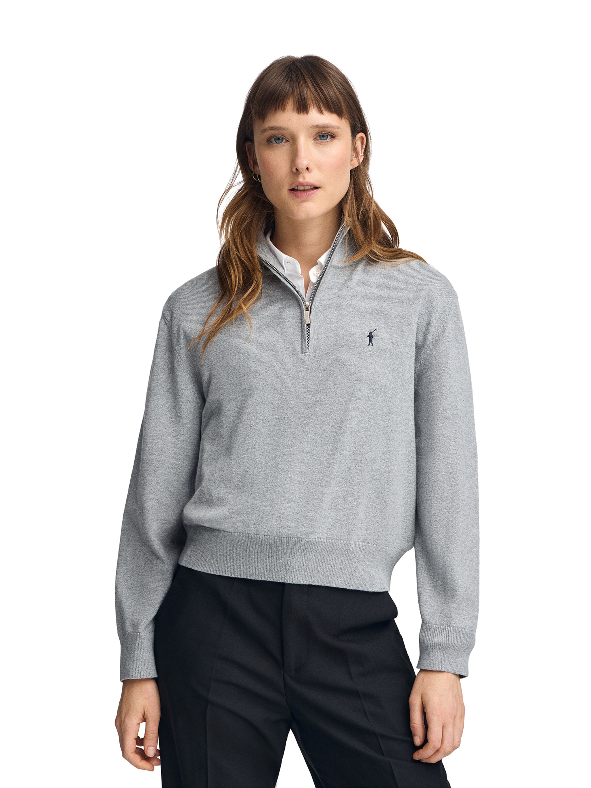 Polo Club Pullover in Grau: Vorderseite