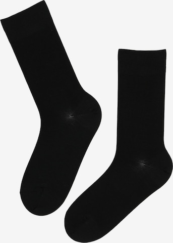 Chaussettes ''HANS blue warm merino wool socks for men'' Sokisahtel en noir : devant