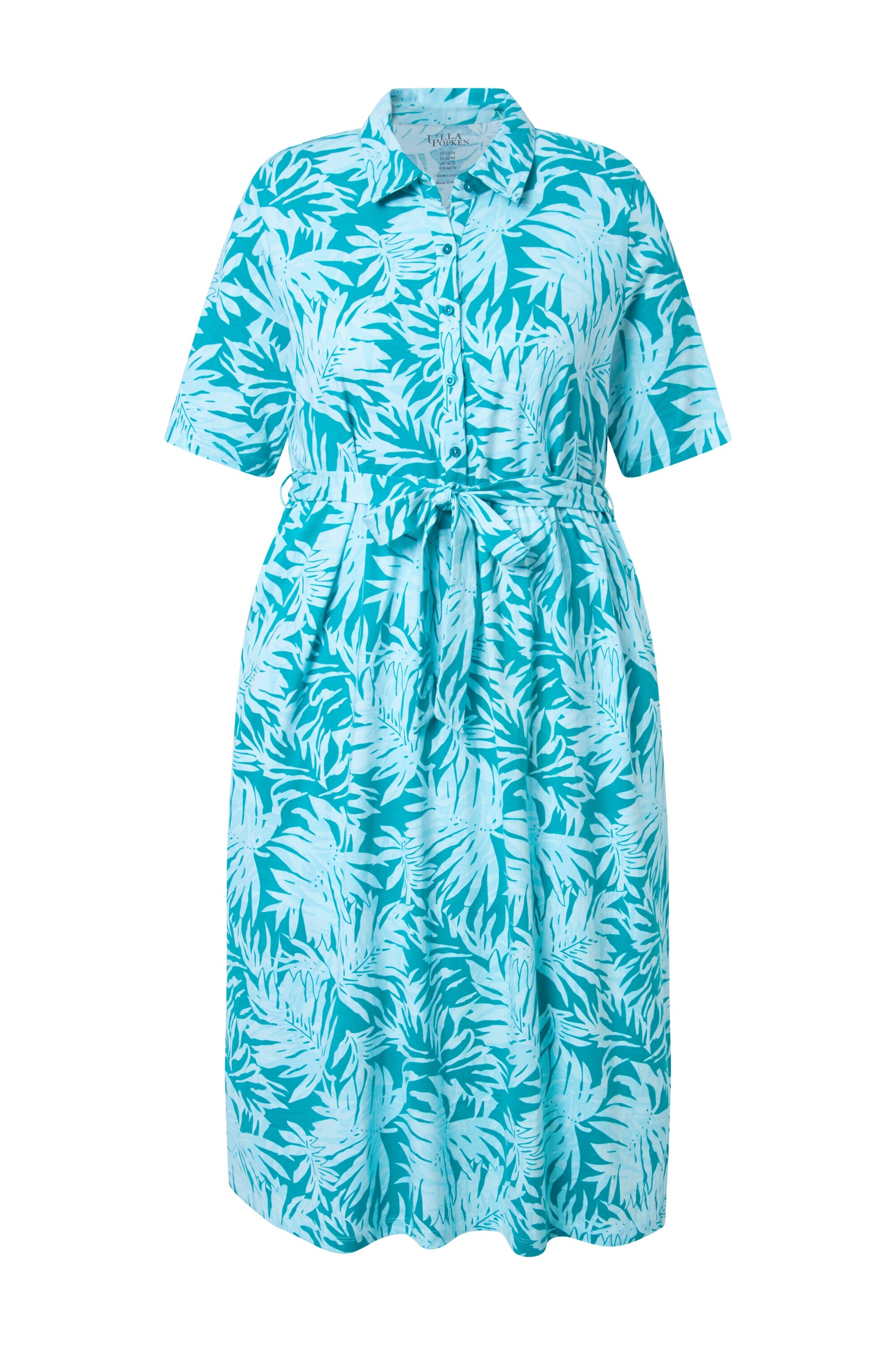 Ulla Popken Blousejurk in Groen: voorkant