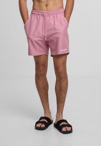 Shorts de bain Pegador en rose : devant