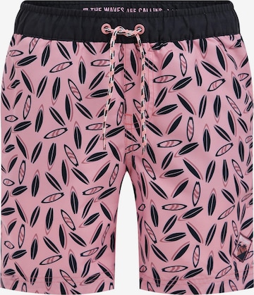 WE Fashion Swim Trunks in Pink: front