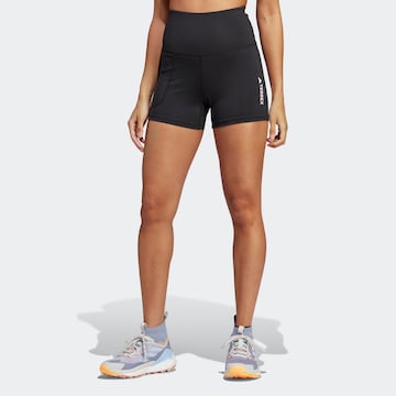 Skinny Pantalon de sport 'Multi' ADIDAS TERREX en noir : devant