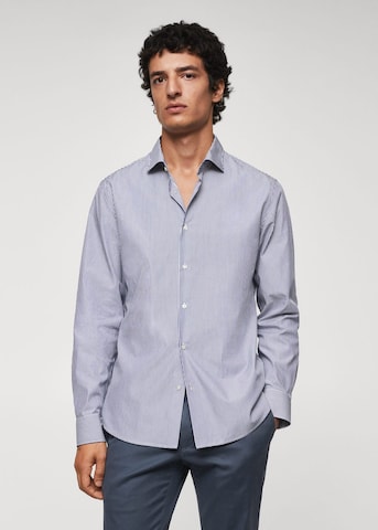 MANGO MAN Regular fit Overhemd 'Andre' in Blauw: voorkant