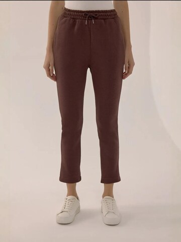 Slimfit Pantaloni di Hiccup in marrone: frontale