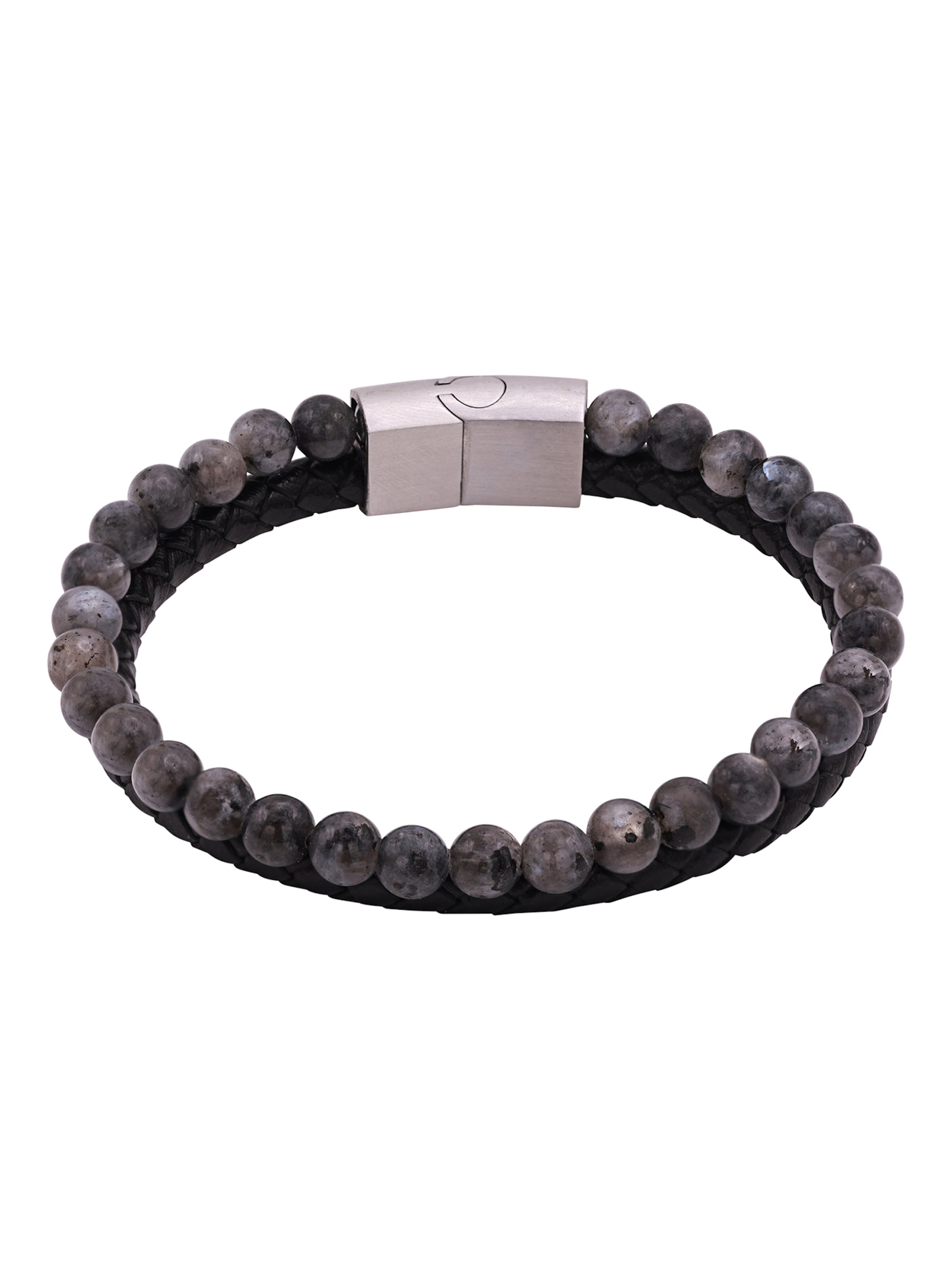 Heideman Armband 'Janek' in Schwarz: Vorderseite