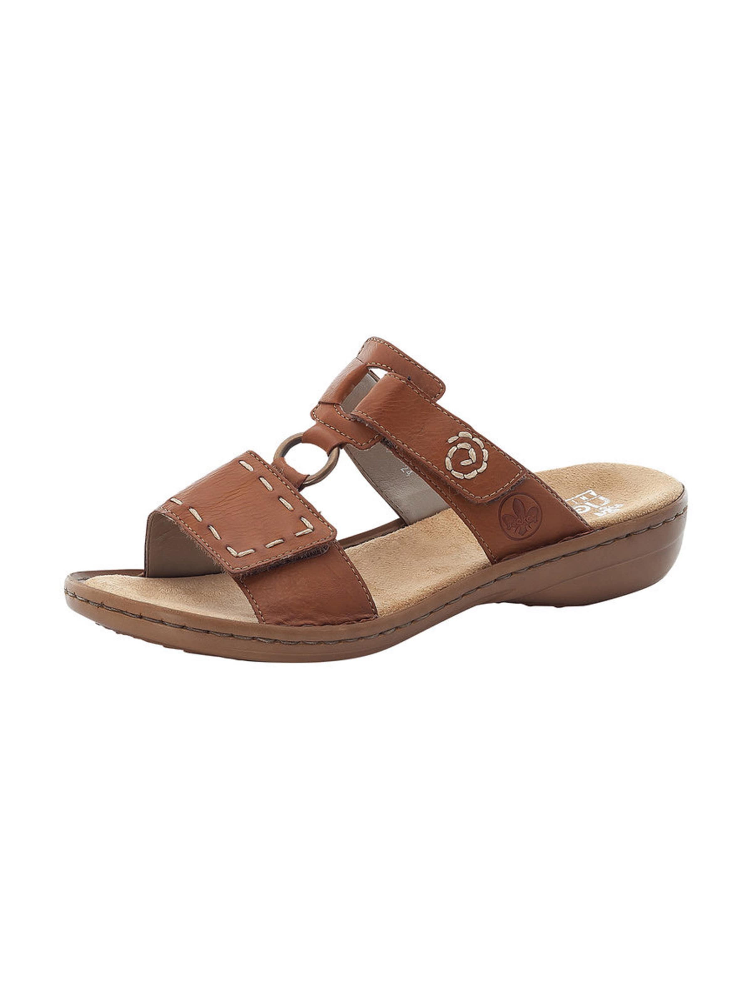 Rieker Pantolette in Braun: Vorderseite