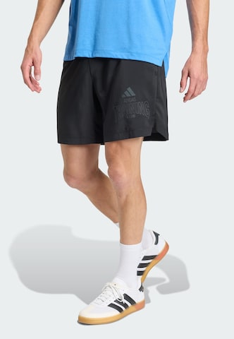 Regular Pantalon de sport 'D4T POWER ESSENTIALS WORKOUT' ADIDAS PERFORMANCE en noir : devant