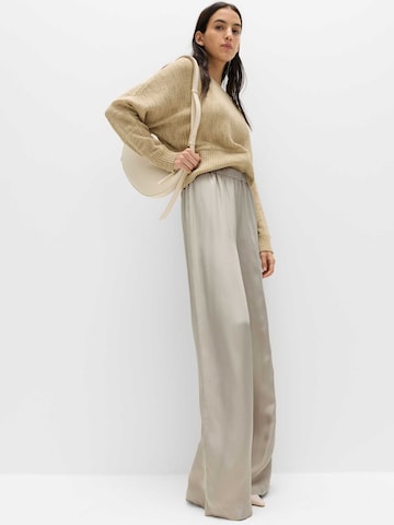 Wide Leg Pantalon Marks & Spencer en gris : devant