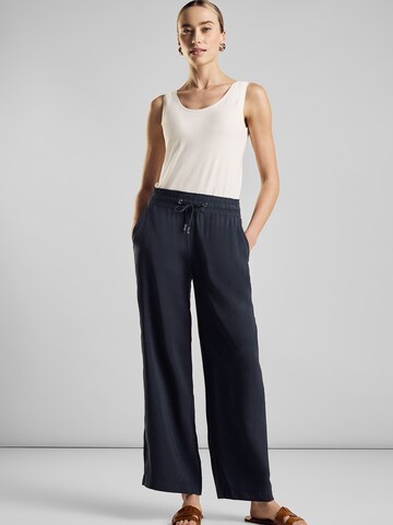 STREET ONE - Perna larga Calças em azul