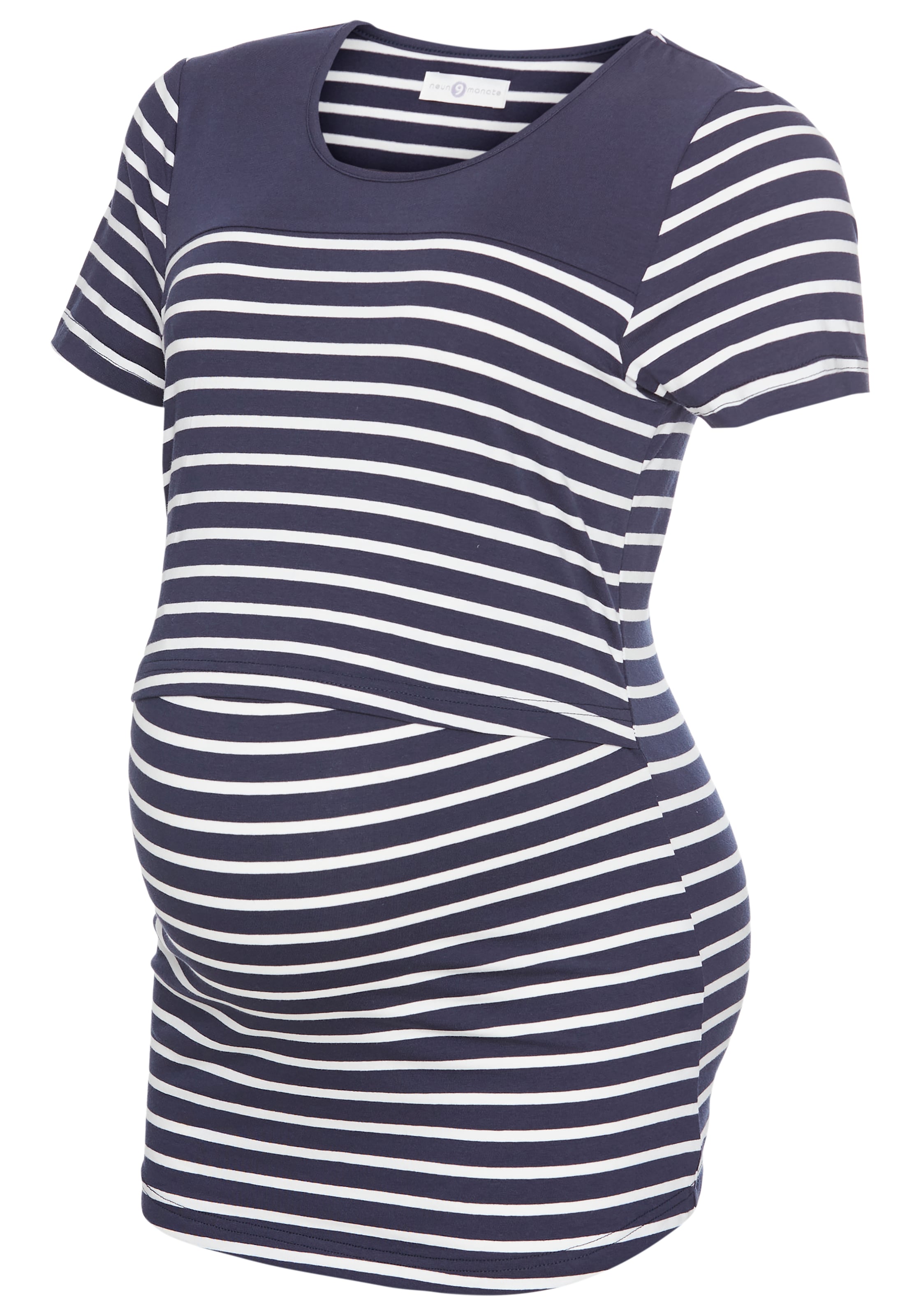 Neun Monate Shirt in Blue: front