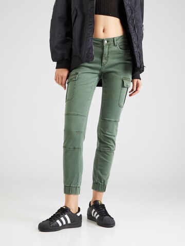 Coupe slim Pantalon cargo 'ONLMISSOURI' ONLY en vert : devant