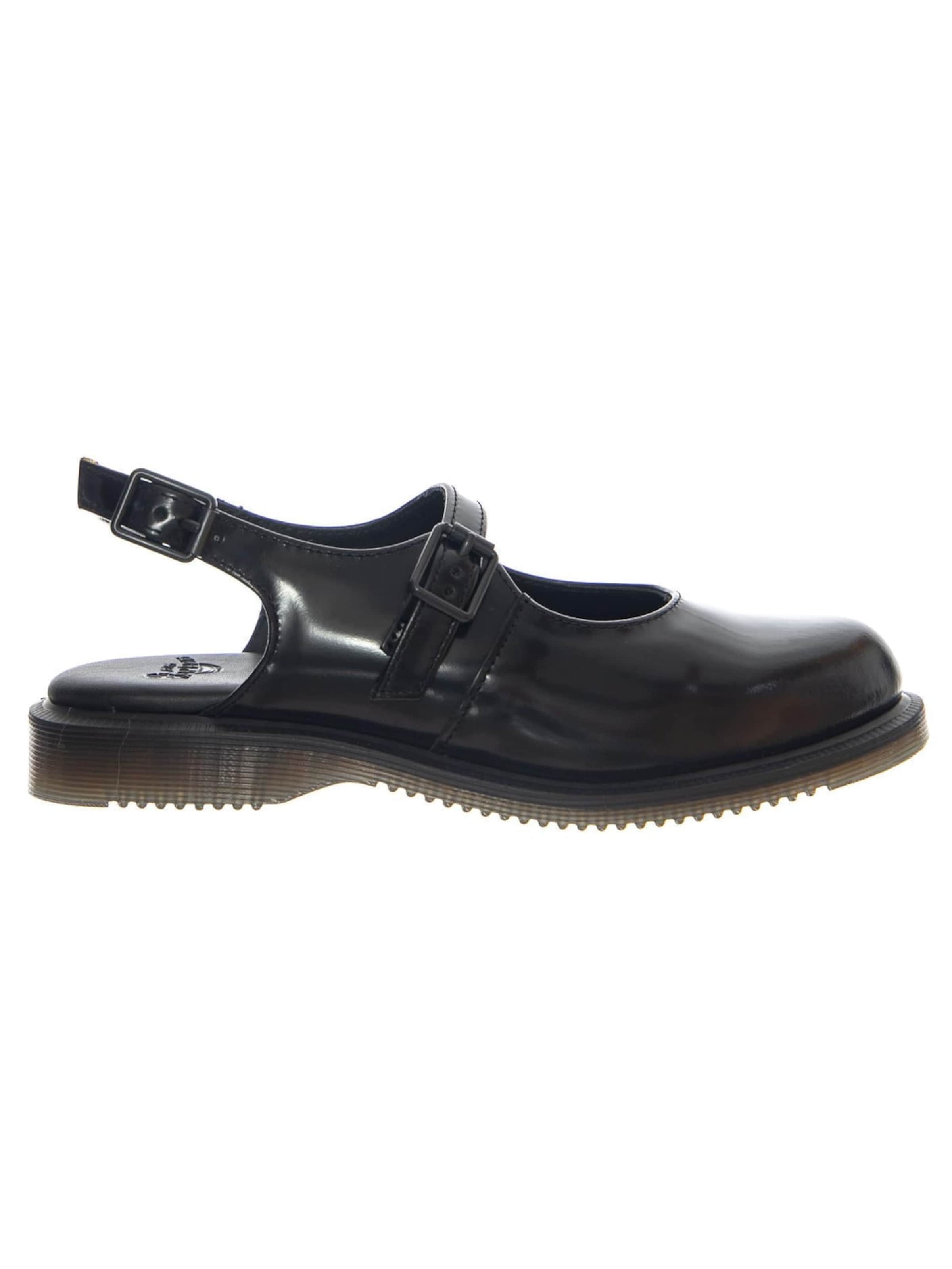 Dr. Martens Sandaal 'Madaline Polished Smooth Black' in Zwart: voorkant
