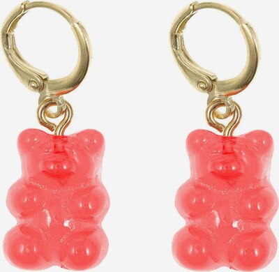 Gemshine Ohrringe 'Gummibärchen' in gold / rot, Produktansicht